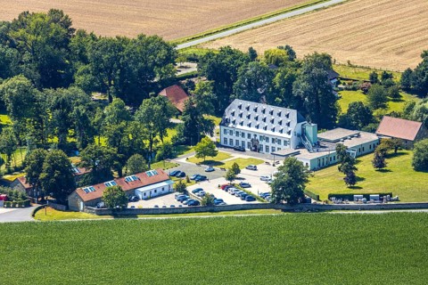 Aerial photo, Kloster Paradiese special clinic for cancer diseases, services for construction and