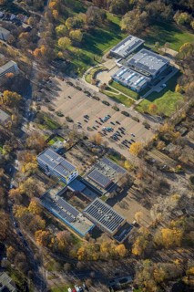 Aerial view, ENNI Sportpark Rheinkamp, multifunctional arena, Gymnasium Rheinkamp, Rheinkamp-Mitte,
