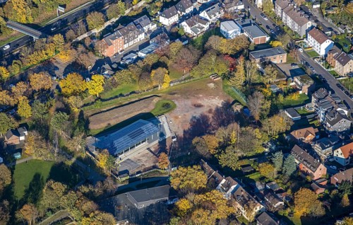 Aerial view, sports field Von-der-Tann-Straße, new sports park Styrum with park of the Feldmann