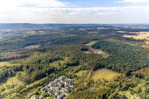 Aerial view, construction site new elevated tank Waldemei, Menden, Sauerland, Märkischer Kreis,