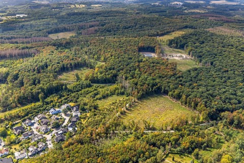 Aerial view, construction site of new elevated tank Waldemei, Menden, Sauerland, Märkischer Kreis,