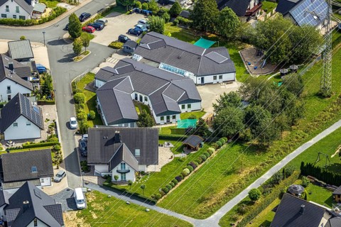 Aerial photo, AWO Kindergarten Kleine Wolke, Schwester-Luziana-Straße, Meschede, Sauerland,