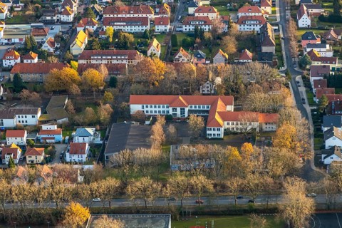 Aerial photo, Pauli Hauptschule Soest, Soest, Soester Börde, North Rhine-Westphalia, Germany,