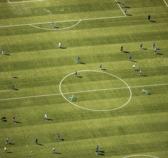 Aerial photo, Baumhofstadion, training games, Niedersprockhövel, Sprockhövel, Ruhr area, North
