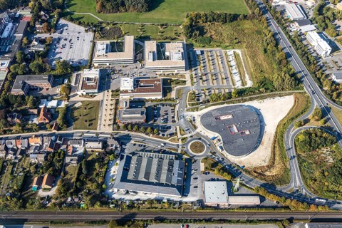 Aerial photograph, Campus Lippstadt, Hamm-Lippstadt University of Applied Sciences, Lippstadt,