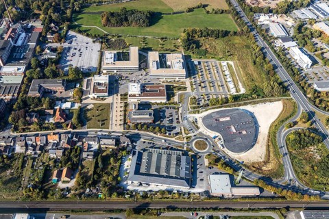 Aerial photograph, Campus Lippstadt, Hamm-Lippstadt University of Applied Sciences, Lippstadt,