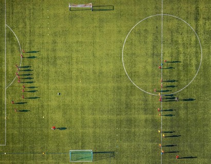 Aerial view, sports facility, SV Lippstadt 08 stadium, Liebelt-Arena, football players training,