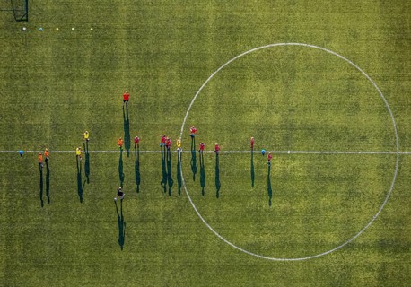Aerial view, sports facility, SV Lippstadt 08 stadium, Liebelt-Arena, football players training,