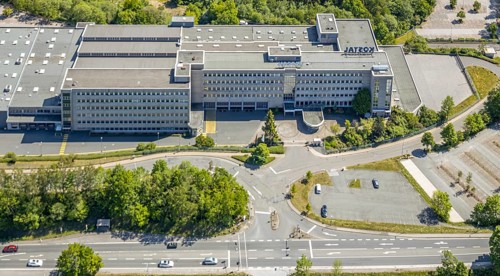 Aerial photograph, Leopold Kostal GmbH & Co. KG, An der Bellmerei, Lüdenscheid, Märkischer Kreis,
