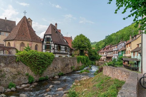 Impression of Kaysersberg, a historical town and former commune in Alsace in northeastern France