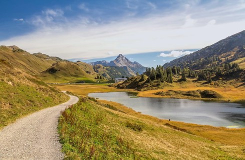 Alpine scenery around Warth in Austria