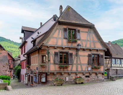 Architectural impression of Kaysersberg, a historical town and former commune in Alsace in