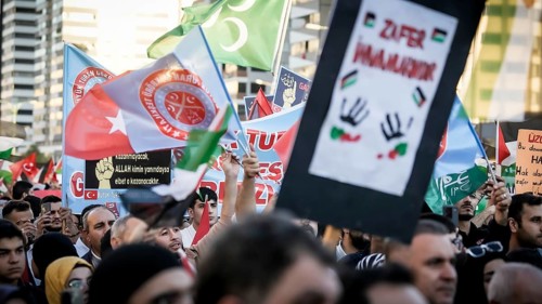 Gaziantep, Türkiye – October 11, 2025: Thousands of Turkish citizens take part in a large