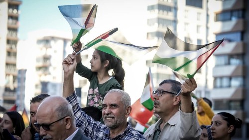 Gaziantep, Türkiye – October 11, 2025: Thousands of Turkish citizens take part in a large