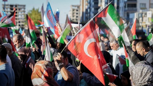 Gaziantep, Türkiye – October 11, 2025: Thousands of Turkish citizens take part in a large