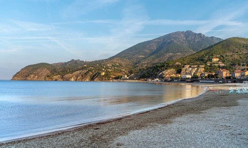 Scenery around Levanto, a small town at a coastal area in the province of La Spezia in Liguria,