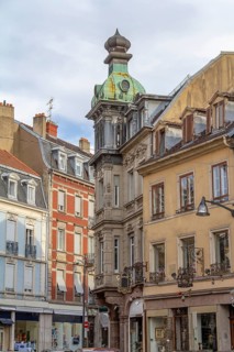 Street view of Mulhouse, a city in the Alsace region in France