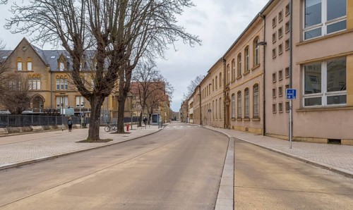 Impression of a city named Metz, located in the Lorraine region in France at winter time
