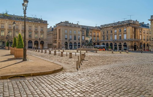 Impression around Place Royale in Reims, the most populous city in the French department of Marne