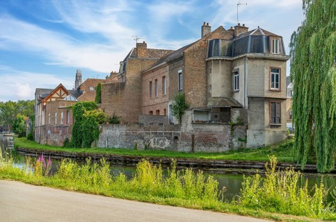 Impression of Amiens, a city and commune in northern France. It is the capital of the Somme