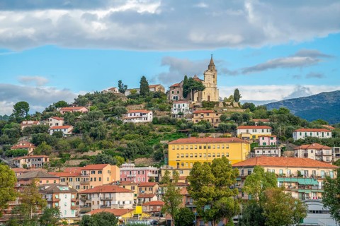 Impression around Oneglia, a former town in northern Italy on the Ligurian coast, in 1923 joined to