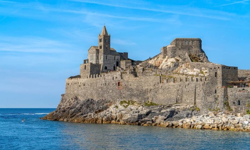 San Pietro in Porto Venere, a town at a coastal area in the province of La Spezia in Liguria,