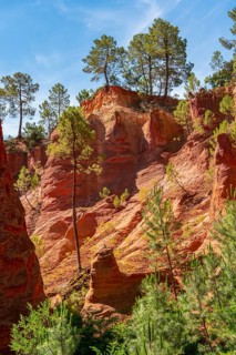 Impression around the Ochre Path near Roussillon, a commune in the Vaucluse department of the