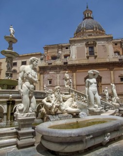 The Praetorian Fountain in Palermo, Sicily