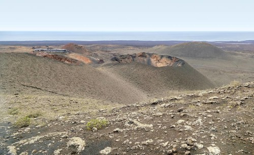 Impression at the Timanfaya National Park in Lanzarote, part of the Canary Islands in Spain