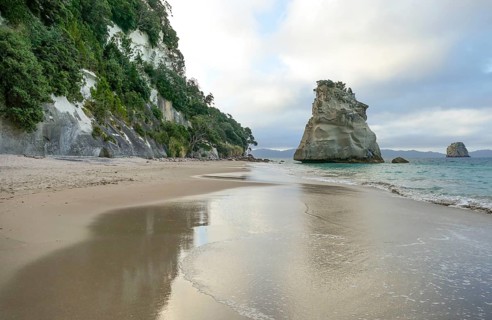 Te Hoho Rock at a coastal area named Cathedral Cove in the southern part of Mercury Bay on the