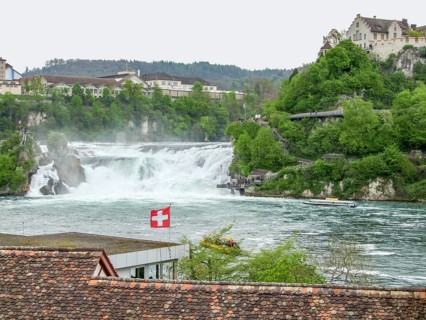 Rhine Falls around Neuhausen am Rheinfall near Schaffhausen in Switzerland