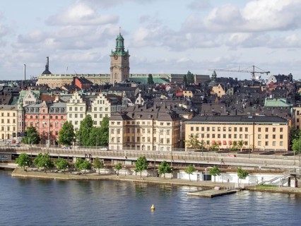 Aerial view of Stockholm in Sweden