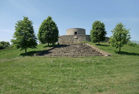 Burg Heiligenberg (Hesse, Germany) in sunny ambiance
