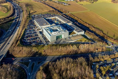 Aerial photo, ENERVIE - Südwestfalen Energie und Wasser AG, ADUG -