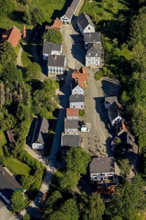 Aerial view, open-air museum Hagen, LWL, Hagen, Ruhr area, North Rhine-Westphalia, Germany, DE,