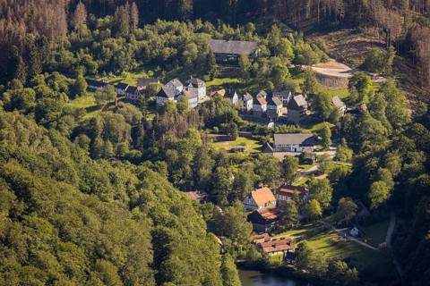Aerial photograph, open-air museum Hagen, LWL, Hagen, Ruhr area, North Rhine-Westphalia, Germany,