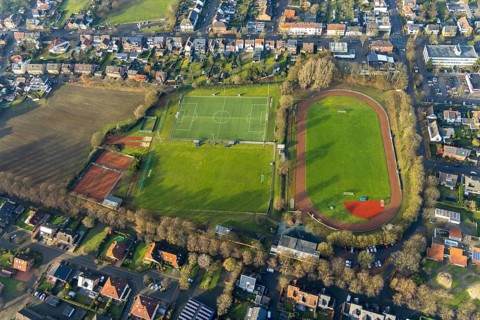 HALTERN AM SEE 16.12.2020 Ensemble of sports grounds on Josef-Starkmann-Strasse in Haltern am See