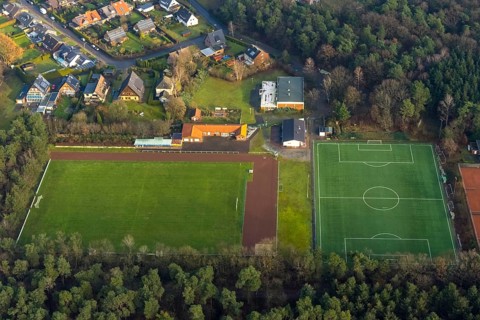 FLAESHEIM 16.12.2020 Ensemble of sports grounds of SuS Concordia Flaesheim 1969 e.V. on the Dr
