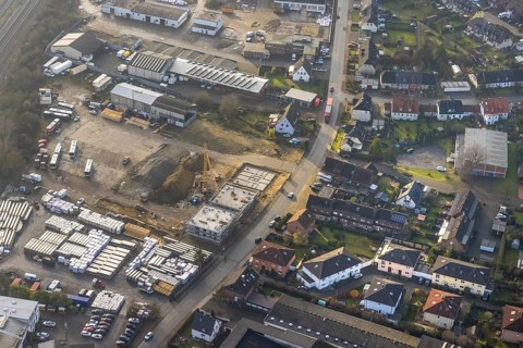 HALTERN AM SEE 16.12.2020 Aerial view of the former Klostermann company site and construction site