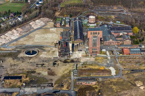 Aerial photograph, Former Ost colliery, Old Heinrich-Robert colliery, Hammerhead tower, former