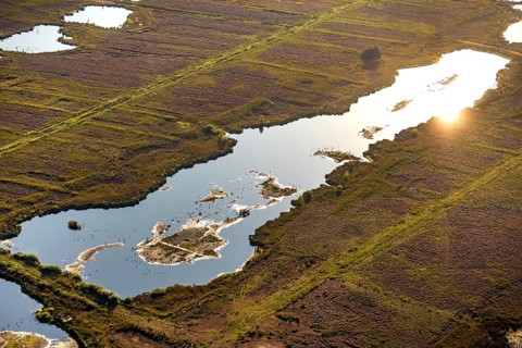 Aerial photo, Großes Torfmoor, Gehlenbeck, Hille, Lübbecke, Ostwestfalen-Lippe, OWL, North