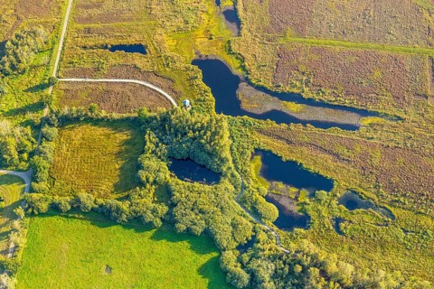Aerial photo, Großes Torfmoor, Gehlenbeck, Hille, Lübbecke, Ostwestfalen-Lippe, OWL, North