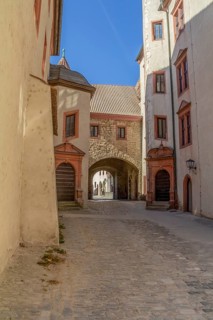 Detail of the Marienberg Fortress near Wuerzburg in Franconia, a bavarian area in Germany