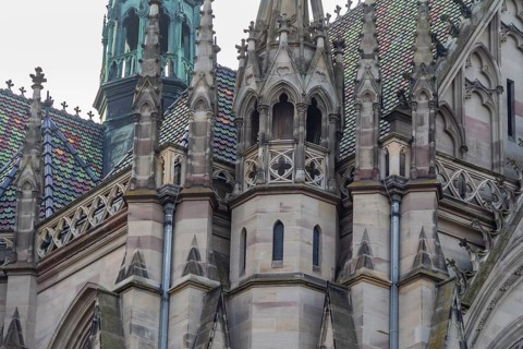 Detail of the Memorial Church of the Protestation in Speyer, Germany