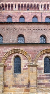 Detail shot of the Speyer Cathedral located in Speyer, Germany