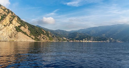 Scenery around a coastal area named Cinque Terre in Liguria, located in the northwest of Italy at