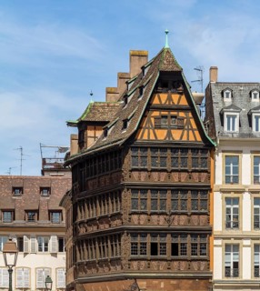 Idyllic impression showing the Kammerzell House in Strasbourg, a city at the Alsace region in