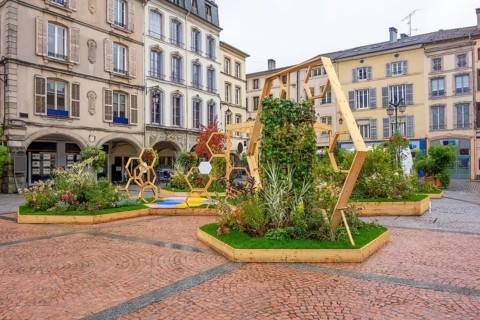 City view of Epinal, the capital city of the Vosges departmend in France