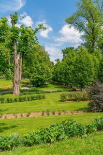 Spring time scenery around a park in Öhringen, a town in the Hohenlohe district in Southern Germany