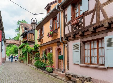 Impression of Kaysersberg, a historical town and former commune in Alsace in northeastern France